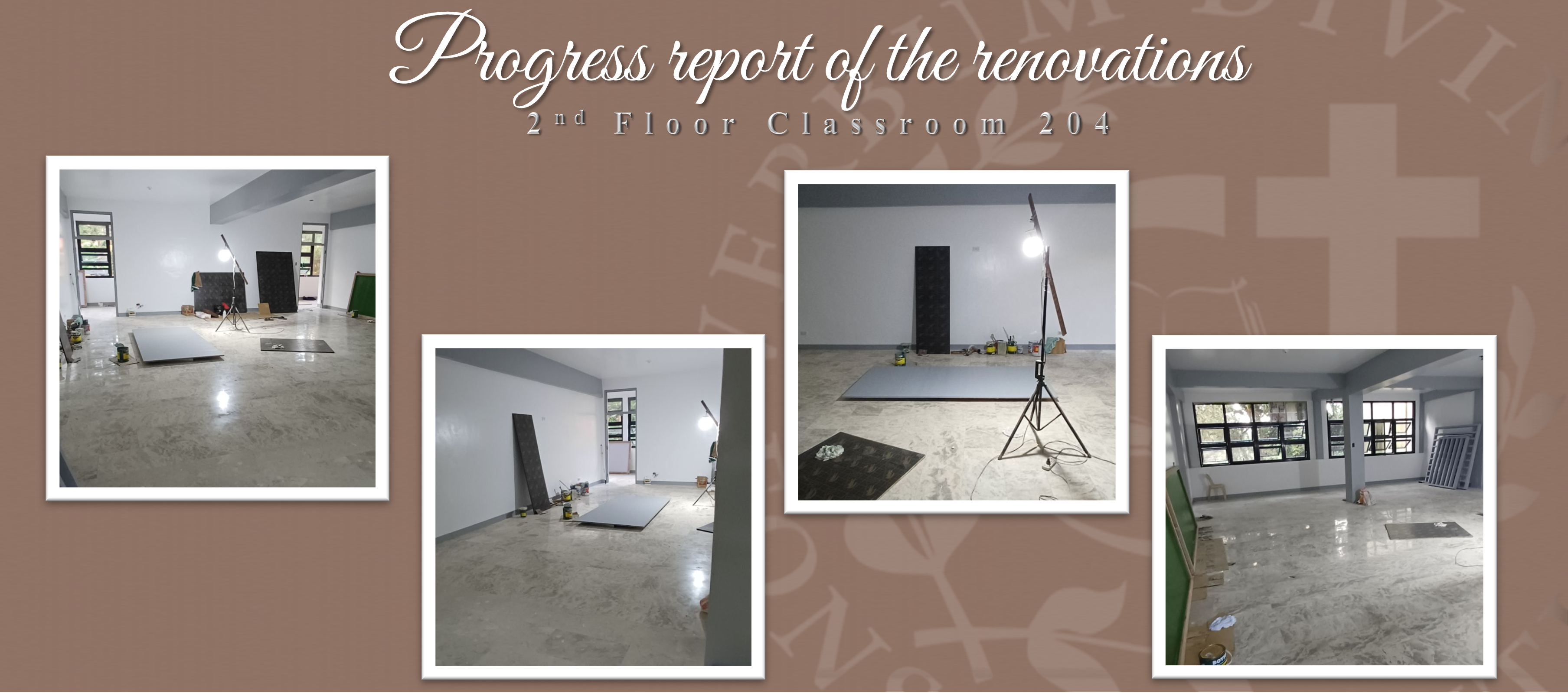 Progress report of the renovations (2nd Floor Room 204)